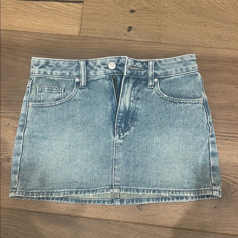 PacSun Light Blue Denim Mini Skirt